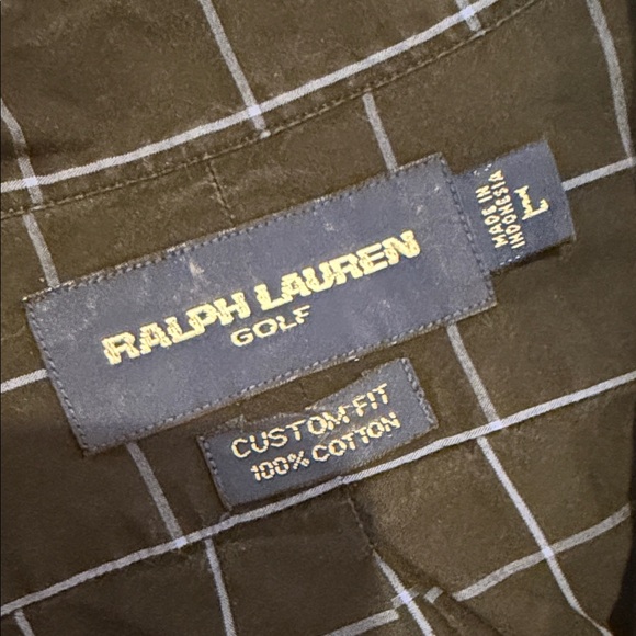Ralph Lauren Men's Black and Blue Grid Shirt - Picture 2 of 4